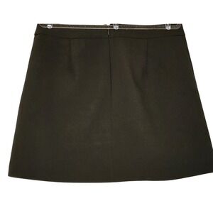 EXPRESS Olive Green A-Line Mini Skirt Women Size 12 Polyester Blend EUC